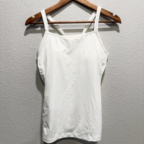 J. Jill Tops - J.Jill Fit Tranquility Cami White Built-In Bra Tank Top Size Small | Athleisure